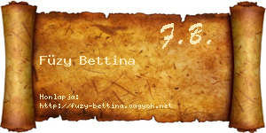 Füzy Bettina névjegykártya