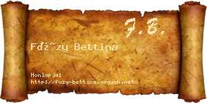 Füzy Bettina névjegykártya