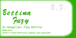 bettina fuzy business card